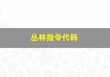 丛林指令代码