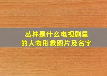 丛林是什么电视剧里的人物形象图片及名字