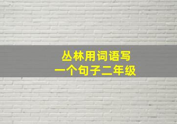 丛林用词语写一个句子二年级