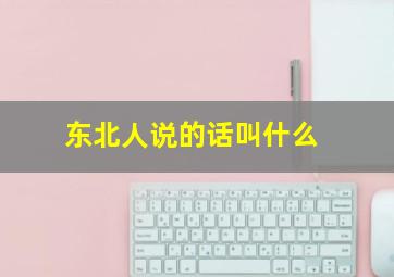 东北人说的话叫什么