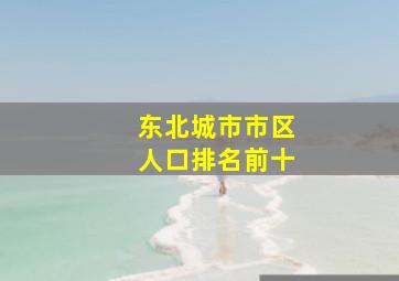 东北城市市区人口排名前十