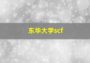 东华大学scf