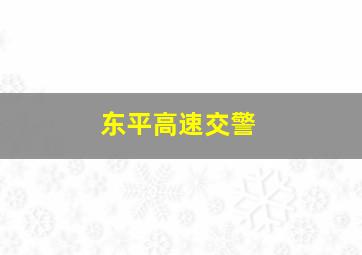 东平高速交警