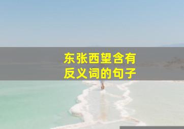 东张西望含有反义词的句子