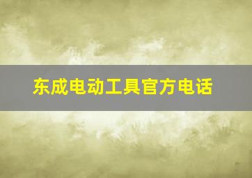 东成电动工具官方电话