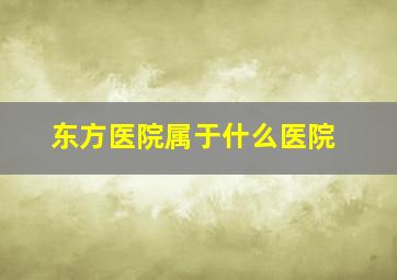 东方医院属于什么医院