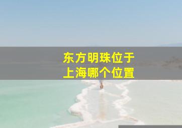 东方明珠位于上海哪个位置