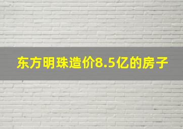 东方明珠造价8.5亿的房子