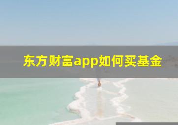 东方财富app如何买基金