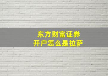 东方财富证券开户怎么是拉萨