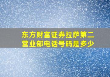 东方财富证券拉萨第二营业部电话号码是多少