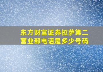 东方财富证券拉萨第二营业部电话是多少号码