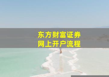 东方财富证券网上开户流程