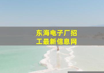 东海电子厂招工最新信息网