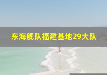 东海舰队福建基地29大队