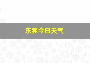 东莞今日天气