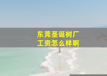 东莞圣诞树厂工资怎么样啊