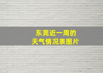 东莞近一周的天气情况表图片