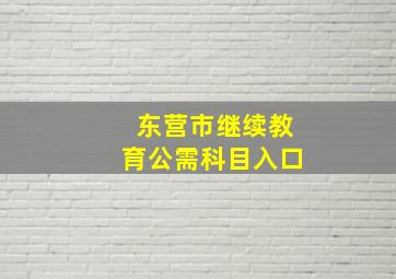 东营市继续教育公需科目入口