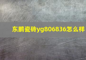 东鹏瓷砖yg806836怎么样