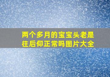 两个多月的宝宝头老是往后仰正常吗图片大全