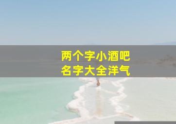 两个字小酒吧名字大全洋气