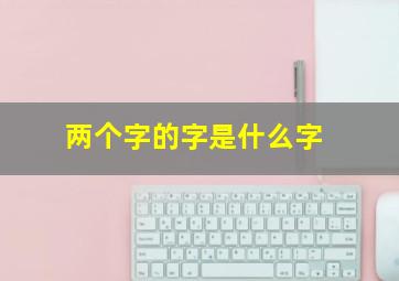 两个字的字是什么字