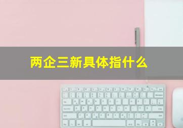 两企三新具体指什么