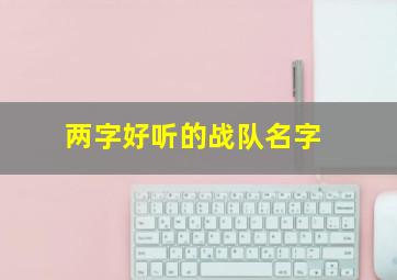 两字好听的战队名字