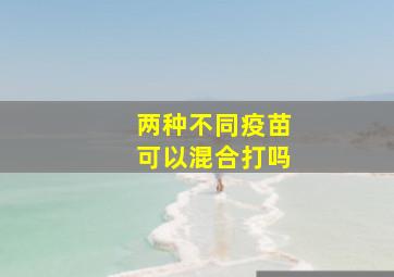 两种不同疫苗可以混合打吗