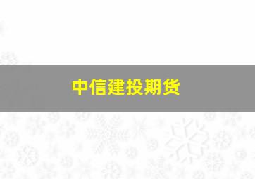 中信建投期货