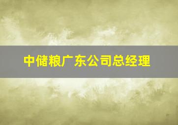 中储粮广东公司总经理