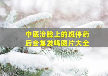 中医治脸上的斑停药后会复发吗图片大全