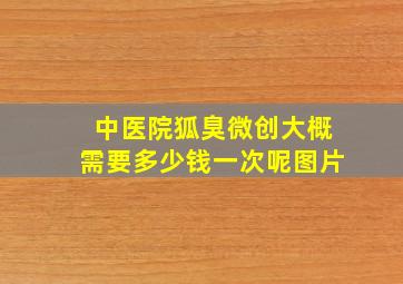 中医院狐臭微创大概需要多少钱一次呢图片