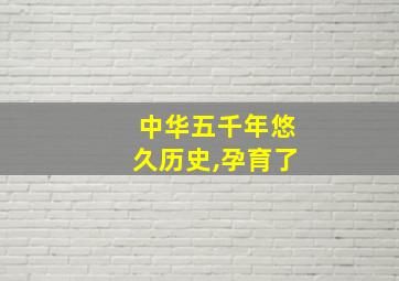 中华五千年悠久历史,孕育了