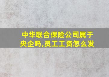 中华联合保险公司属于央企吗,员工工资怎么发