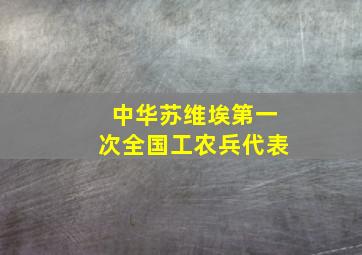 中华苏维埃第一次全国工农兵代表