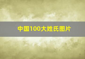 中国100大姓氏图片