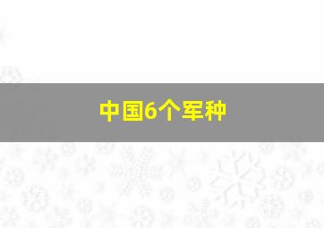 中国6个军种