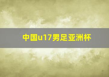 中国u17男足亚洲杯