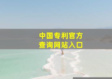 中国专利官方查询网站入口