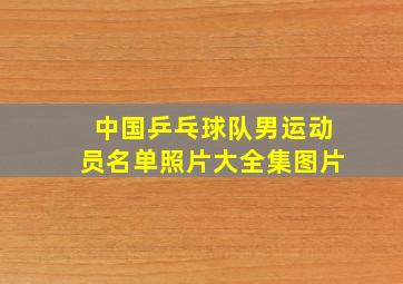 中国乒乓球队男运动员名单照片大全集图片