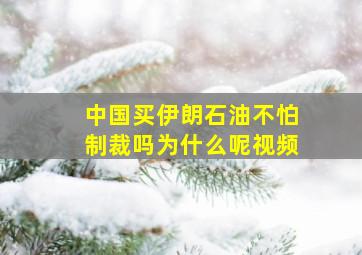 中国买伊朗石油不怕制裁吗为什么呢视频