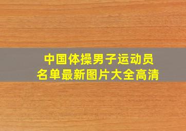 中国体操男子运动员名单最新图片大全高清