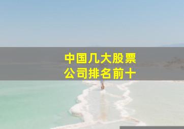 中国几大股票公司排名前十