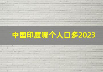 中国印度哪个人口多2023