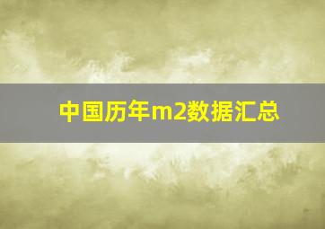 中国历年m2数据汇总