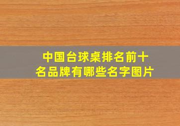 中国台球桌排名前十名品牌有哪些名字图片