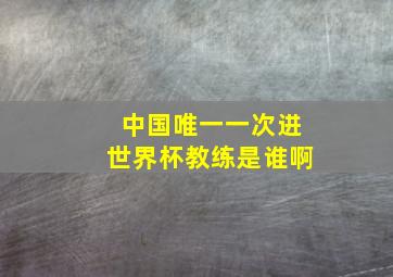 中国唯一一次进世界杯教练是谁啊