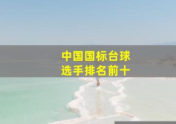 中国国标台球选手排名前十